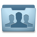 Ocean Blue Groups Icon 128x128 png
